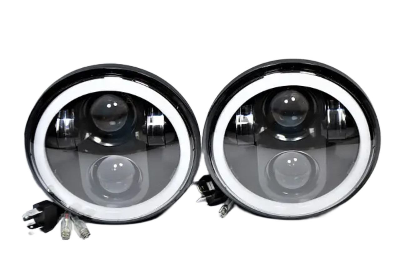Світлодіодні фари для ваз 2103 2106 bmw E30 E34 5.75 дюймів кругла LED Headlight комплект 2 шт (L2106-5.75D) cgp