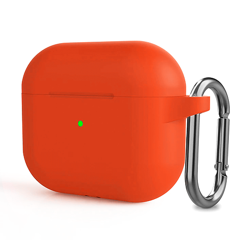 Чохол Soft Case для AirPods 3 (2021) + карабін Orange, фото 1