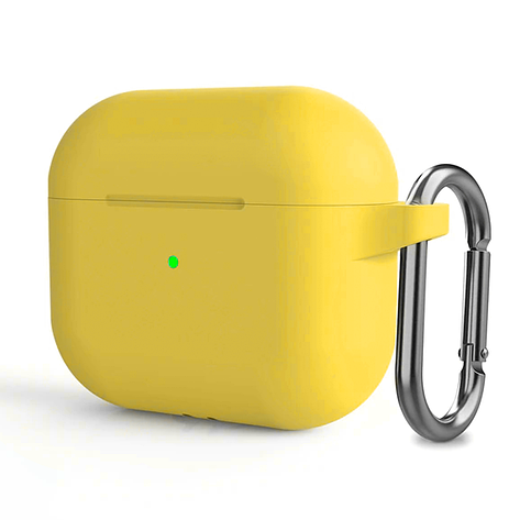 Чохол Soft Case для AirPods 3 (2021) + карабін Yellow, фото 1