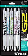 Набор цветных гелевых ручек PILOT G2 Fashion Collection Premium Gel Pens 0.7 мм, 5 шт (24339023)