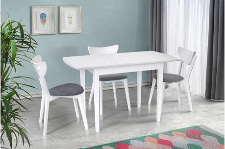 Стіл білий розкладний для маленької кухні Карат Мікс Меблі, колір білий, фото 1