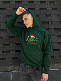 Худі. Толстовка з капюшоном. Кофта з капюшоном. Новорічний принт. Грінч, фото 2