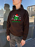 Худі. Толстовка з капюшоном. Кофта з капюшоном. Новорічний принт. Грінч, фото 3