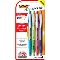 Набор шариковых ручек 4 шт автоматических BIC Atlantis, 1mm (VCGAP41-ASST)