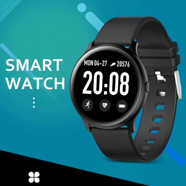 Наручные Bluetooth смарт часы Smart KW19 UTM, умные часы с измерением давления и кислорода черные APL - фото 6 - id-p2020826153