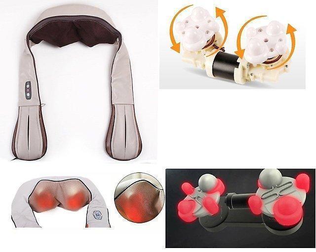 Роликовый массажер для тела спины и шеи плеч Massager of Neck Kneading вибромассажер с подогревом APL - фото 6 - id-p2020826154