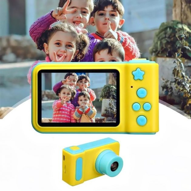 Детский фотоаппарат цифровой smart kids camera v7 детская фотокамера , камера для детей Голубой APL - фото 7 - id-p2020826161