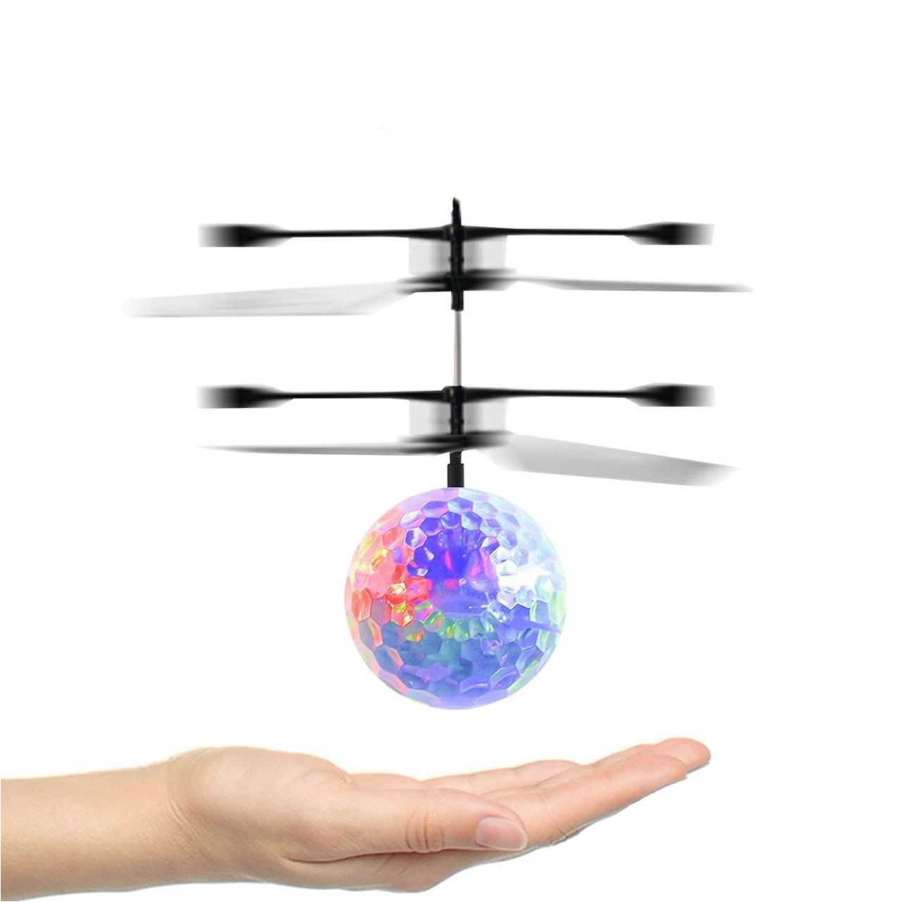 Индукционная сенсорная игрушка летит от руки Летающая игрушка Интерактивный светящийся летающий шар APL - фото 3 - id-p2020826175