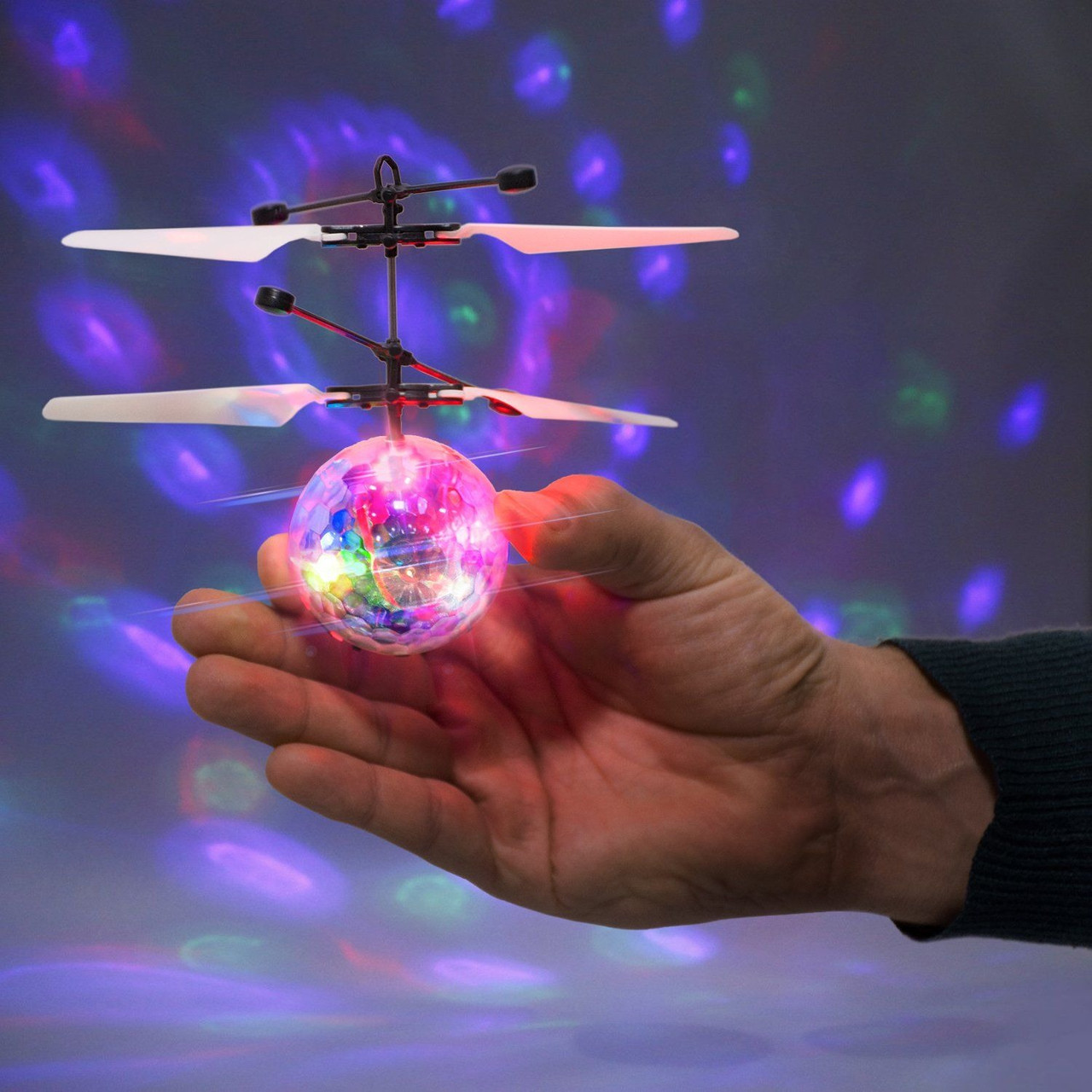 Индукционная сенсорная игрушка летит от руки Летающая игрушка Интерактивный светящийся летающий шар APL - фото 9 - id-p2020826175