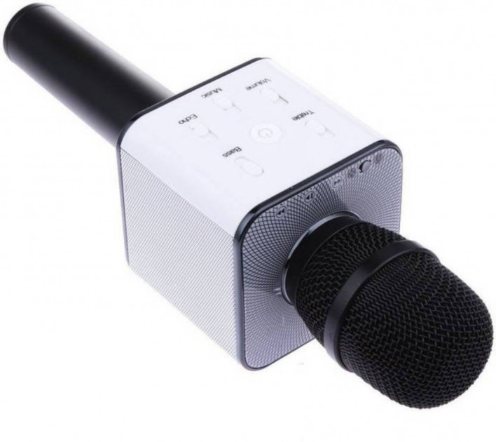 Детский Беспроводной микрофон караоке Q7 USB функцией изменения голоса в чехле APL - фото 3 - id-p2020826177