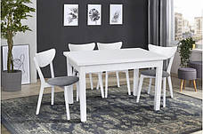 Стілець дерев'яний з м'яким сидінням Фокс Мікс меблі, колір білий, фото 3
