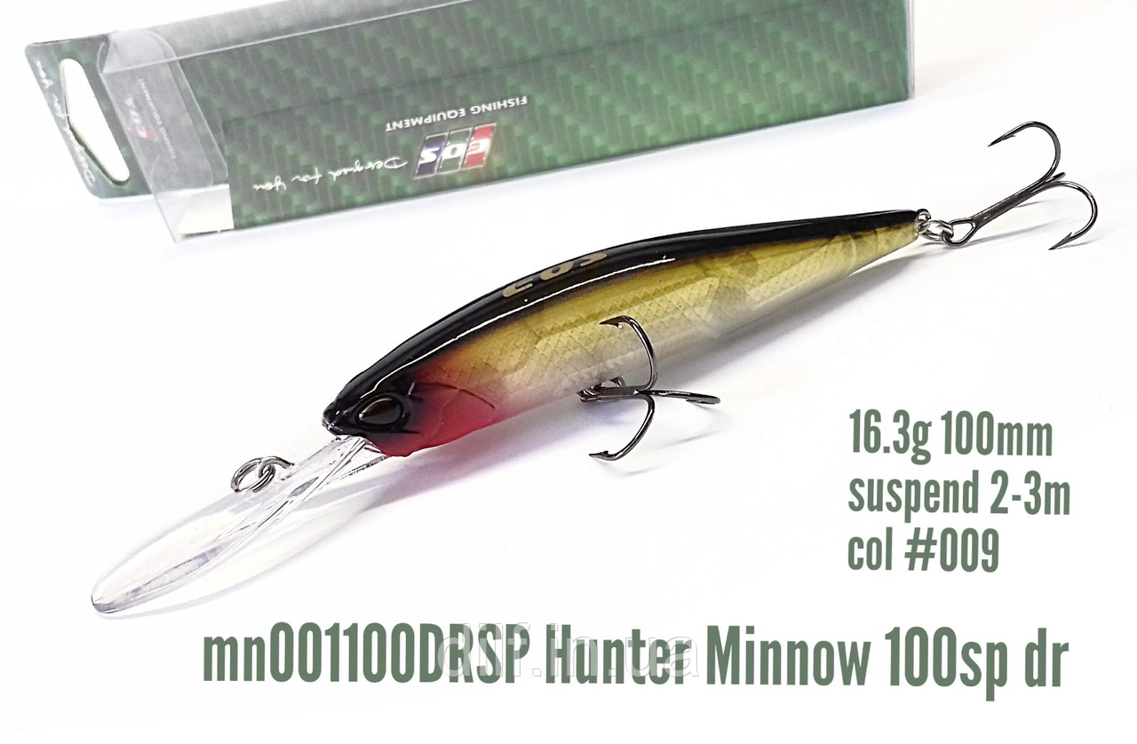 Воблер EOS Hunter minnow 100sp вес 16.3g заглиблення 2-3м (колір 009), фото 1