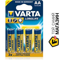 Батарейка Varta AA Longlife Extra Bli 4 Alkaline (04106101414)