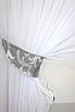 Кухонний комплект (150х170см.) шторка з ламбрекеном. Колір білий з сірим. Код 039к 52-0500, фото 3
