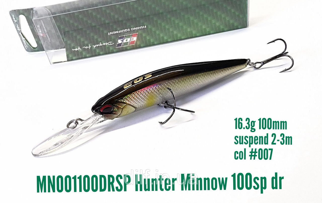 Воблер EOS Hunter minnow 100sp вес 16.3g заглиблення 2-3м (колір 007), фото 1