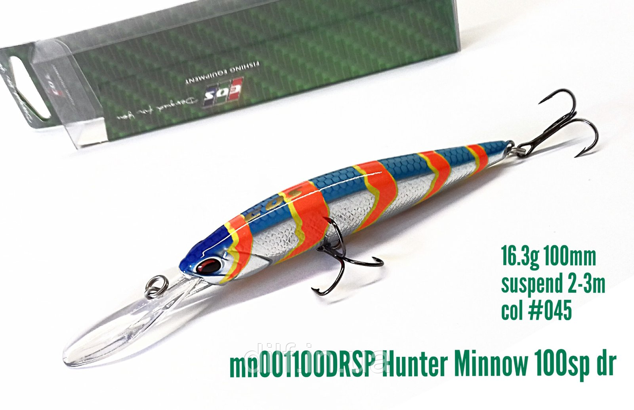 Воблер EOS Hunter minnow 100sp вес 16.3g заглиблення 2-3м (колір 045), фото 1