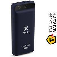 Повербанк Vinga Батарея универсальная Vinga 20000 mAh QC3.0 Display soft touch purple (VPB2QLSP)