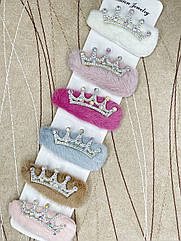 Шпильки тик-так для волосся 8.5 см метал/хутро зі стразами 12 шт./пач. КУРОНА