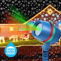 Вуличний лазерний проектор новорічний світлодіодний STAR SHOWER лазерна підсвічування для світлових ефектів UKG
