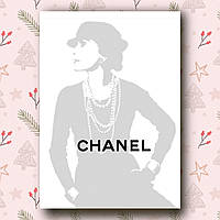 Стильный брендовый недатированный ежедневник Chanel А5 белый фото принт, деловой блокнот 208страниц