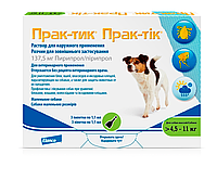 Прак-тик (Prac-tic) 12,5% капли для собак от блох и клещей весом 4,5-11 кг (1 пипетка х 1,1 мл) Elanco