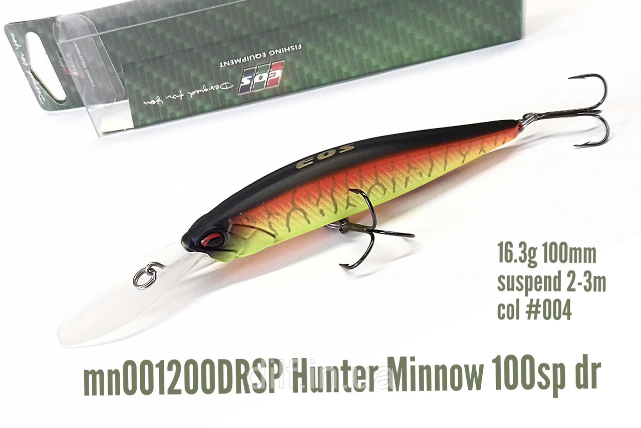 Воблер EOS Hunter minnow 100sp вес 16.3g заглиблення 2-3м (колір 004), фото 1