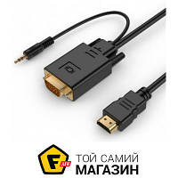 Cablexpert Кабель Cablexpert (A-HDMI-VGA-03-6) HDMI-VGA-3.5мм, 1.8 м