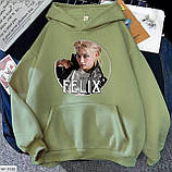 Жіноче худі оверсайз з принтом "Stray Kids, FELIX", фото 10