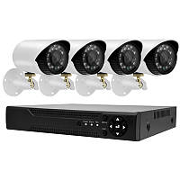 Комплект система відеоспостереження готовий набір на 4 камери AHD з датчиком руху DVR 520с реєстратором UKG