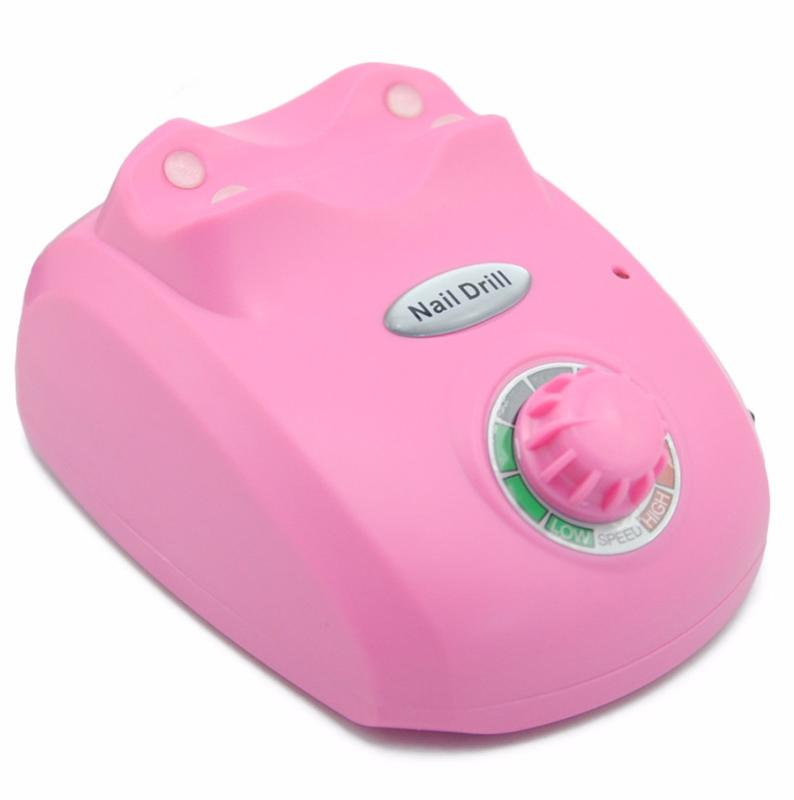 Аппарат фрезер машинка для маникюра и педикюра с педалью 6 насадок Beauty nail DM-208 Розовая APL - фото 2 - id-p2020847027