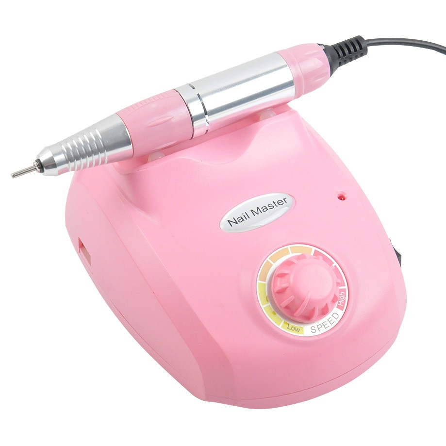 Аппарат фрезер машинка для маникюра и педикюра с педалью 6 насадок Beauty nail DM-208 Розовая APL - фото 8 - id-p2020847027