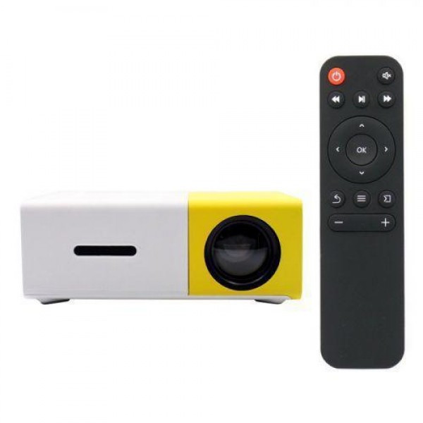 Портативный проектор мини LED Projector YG-300 White/Yellow Проектор для домашнего кинотеатра APL - фото 2 - id-p2020837412