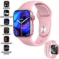 Умные смарт часы Smart Watch AK99-SW, 4.4 см -Голосовой вызов, фитнес функции, алюминиевый корпус Pink UKG