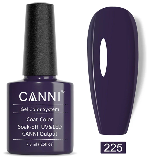CANNI Гель-лак №225 (фіолетовий), 7.3 мл