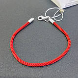 Браслет для дитини з червоної нитки зі срібним замком 0.98 гр, фото 3