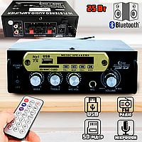 Усилитель звука 666AMP-BT портативный стерео-усилитель мощности звука с USB, SD слот и FM-тюнером APL