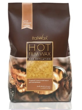 Віск для депіляції в гранулах 1000г "ItalWax" Natural Натуральний (віск для воскоплаву) плівковий віск