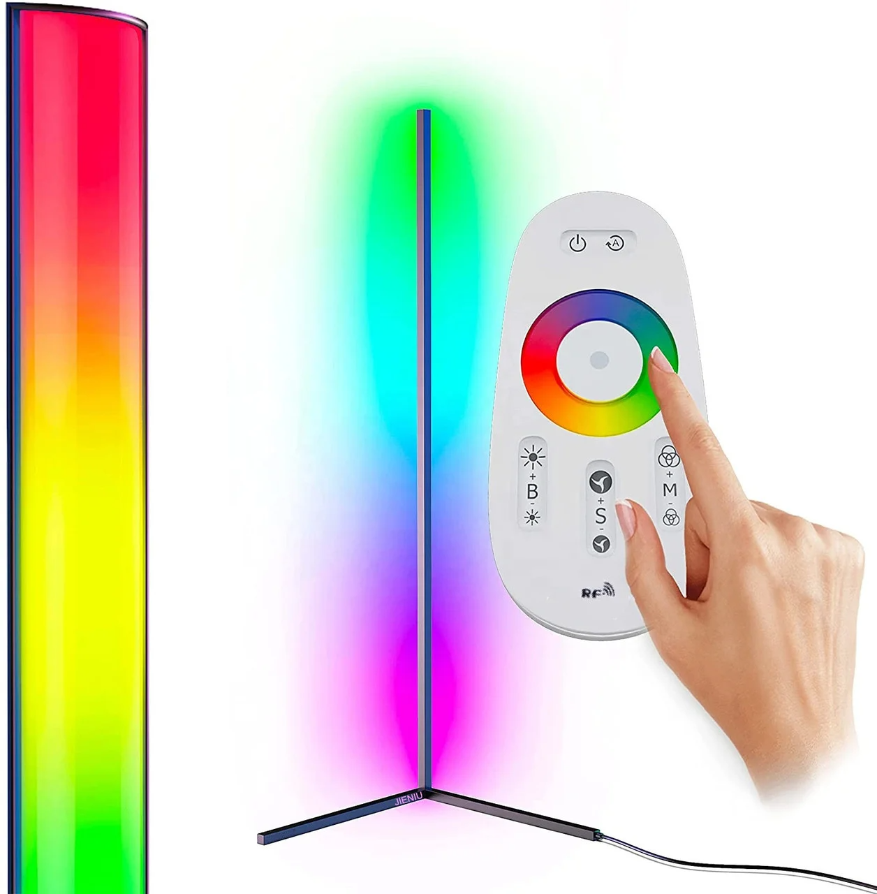 Угловая LED RGB лампа торшер на сенсорном пульте управления Corner Stand Light подсветка комнаты APL - фото 10 - id-p2020847252