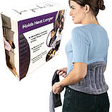 Пояс для спини зігріваючий і охолоджуючий з насінням льону Компрес грілка для суглобів шиї та м'язів, фото 7