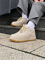 Женские кроссовки Nike Air Force 1 Low Gore-Tex Beige бежевого цвета