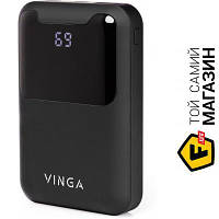 Повербанк Vinga Батарея універсальна Vinga 10000 mAh Display soft touch black (BTPB0310LEDROBK)