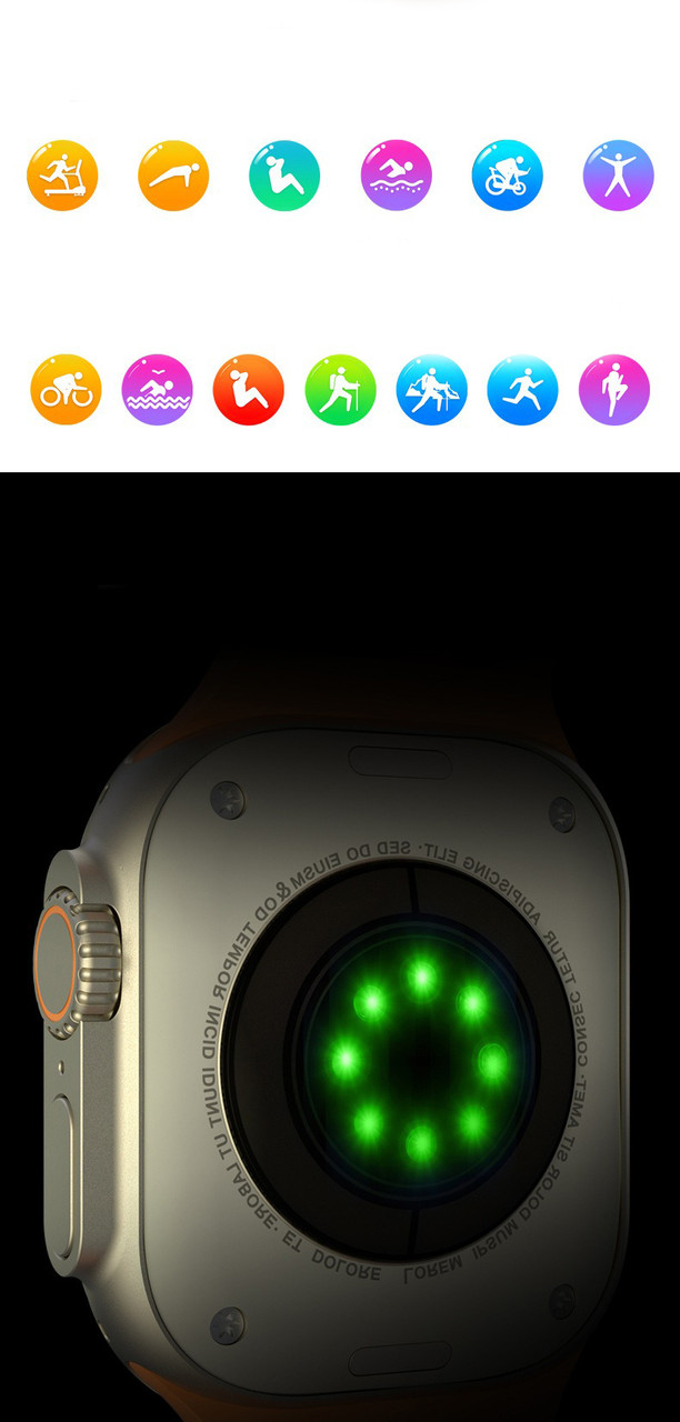 Смарт часы Smart Watch ULTRA MAX 9-2.1" спортивные режимы, круглосуточный мониторинг здоровья Orange APL - фото 7 - id-p2020878768