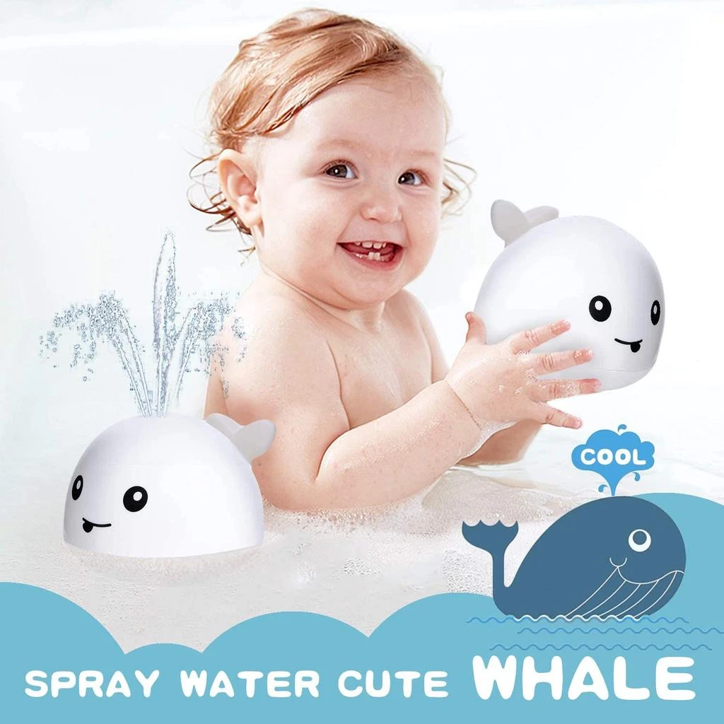 Игрушка для ванной Кит Whales Bathtube детский фонтанчик для купания с подсветкой, развивающий Белый APL - фото 5 - id-p2020854670