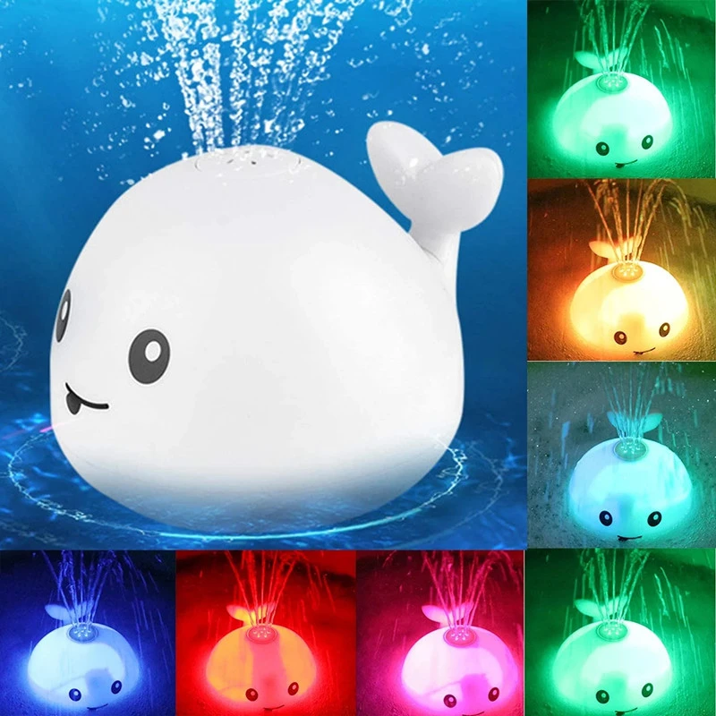 Игрушка для ванной Кит Whales Bathtube детский фонтанчик для купания с подсветкой, развивающий Белый APL - фото 9 - id-p2020854670