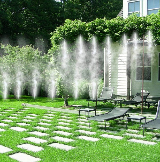 Универсальная система полива сада и огорода 10м UTM Patio Mist душ ороситель 4/7 мм, 10 форсунок APL - фото 4 - id-p2020869247