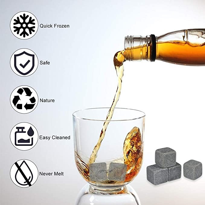 Камни для виски охлаждающие Aura Whiskey Stones MINI Набор из 9 штук 2х2 см Серый APL - фото 3 - id-p2020864398
