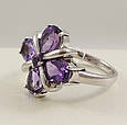Каблучка срібна з аметистом R-341, фото 2