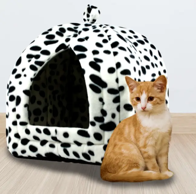 Мягкий домик для домашних питомцев Portable Dog House тёплый лежак для собак и кошек, с подушкой Белый APL - фото 4 - id-p2020849225