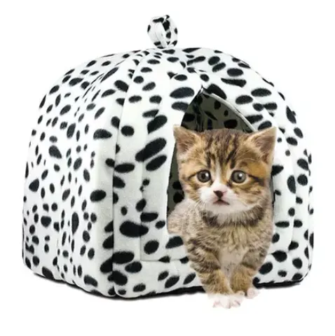 М'який будиночок для хатніх вихованців Portable Dog House теплий лежак для собак і кішок, з подушкою Білий APL - фото 7 - id-p2020849225