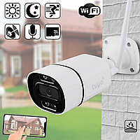 Уличная Wi-Fi камера видеонаблюдения C16-TUYA IP 3mp с записью на microSD, P2P, двухстороннее аудио UKG